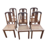 Art Deco cane wood chairs