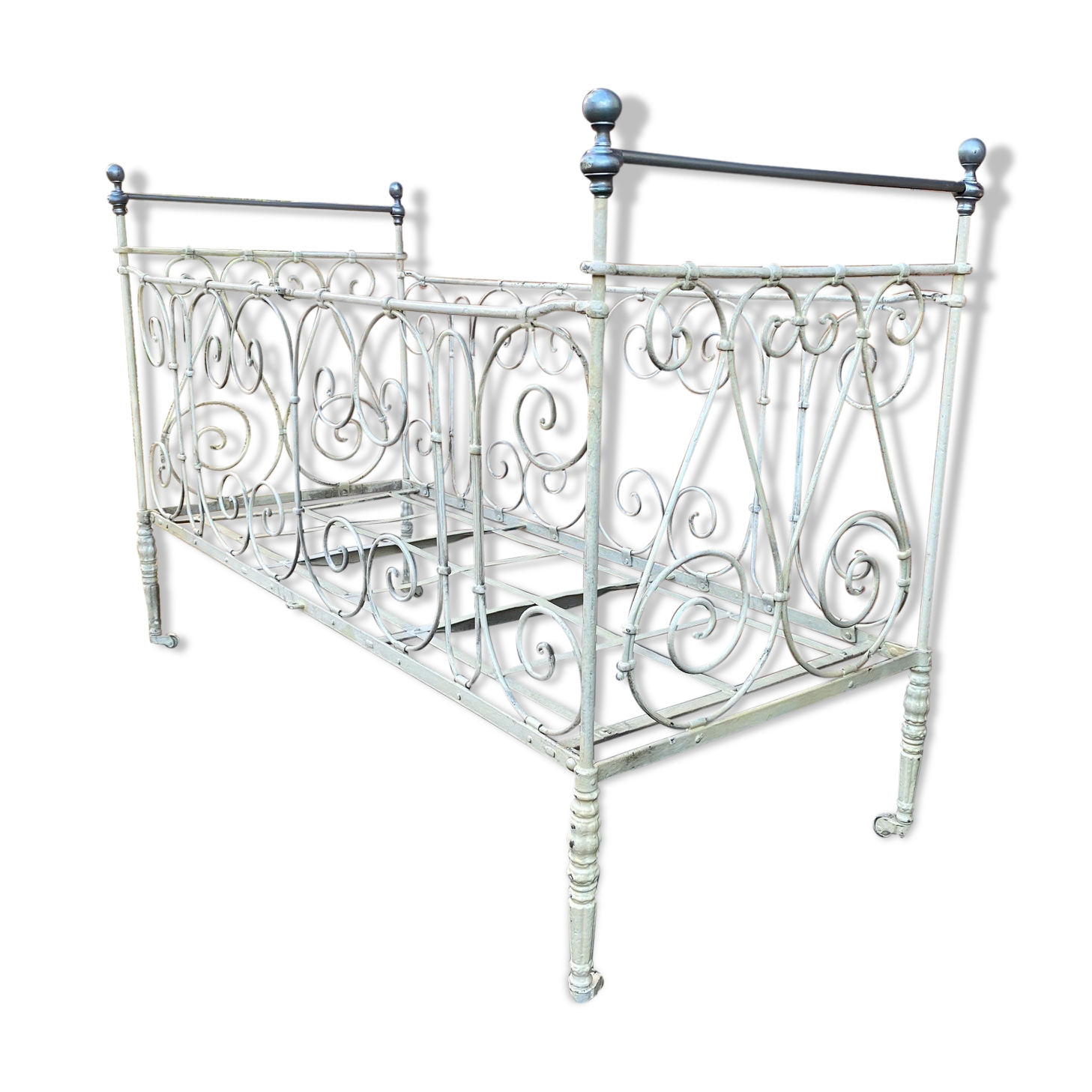 Wrought iron cot