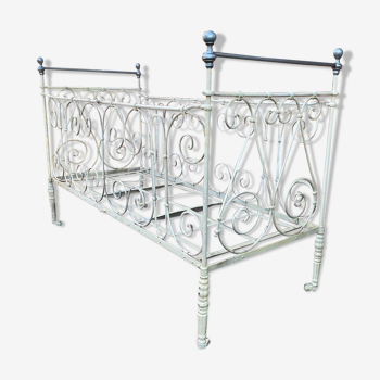 Wrought iron cot