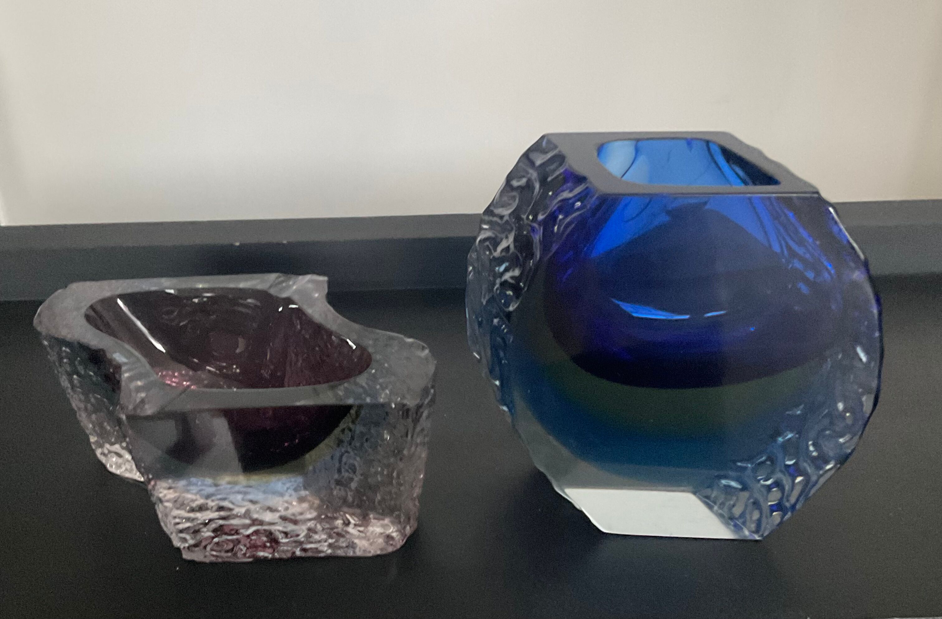 Duo Murano vase and ashtray by Alessandro Mandruzzato 60s