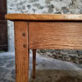 Antique French dining table with drawer, around 1900.
