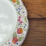 6 assiettes et 1 plat Gien XXe siècle