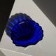 Coupelle coquille en verre bleu D10
