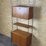 60s 70s teak shelf wall shelf WHB Germany string shelf Danish design