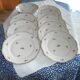 8 plates and a dish in porcelain decorated small flowers