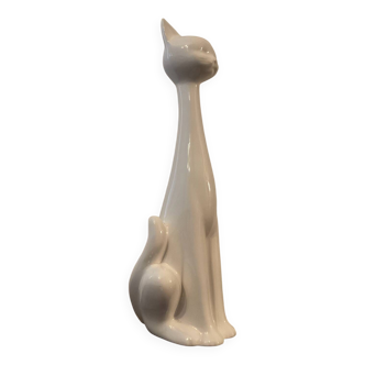 Vintage glazed ceramic cat 53cm