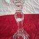 Bougeoir hexagonal en cristal de Bohême vintage —