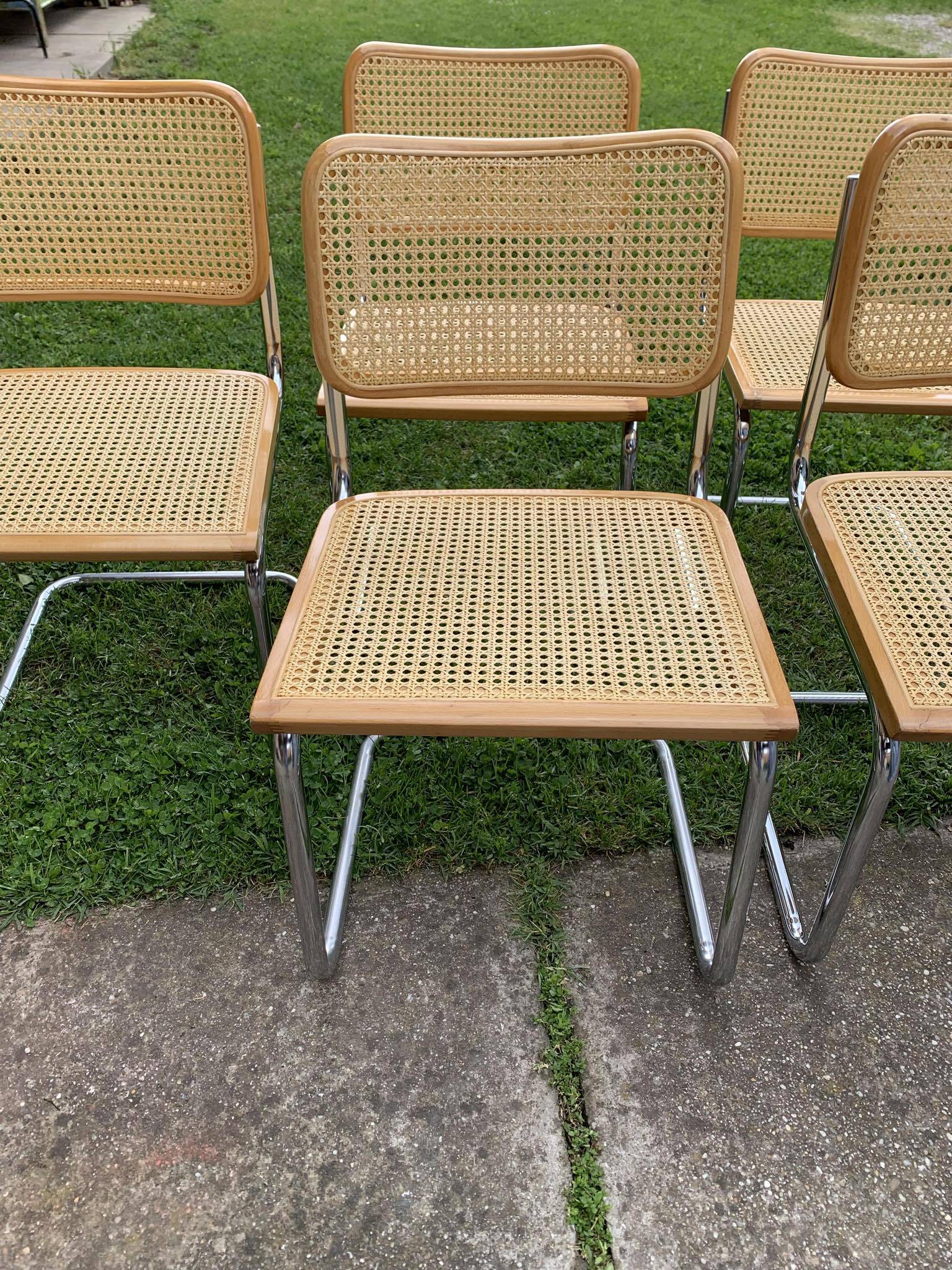 6 chaises Cesca de Marcel Breuer