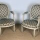 Pair of medallion chairs Louis XVI