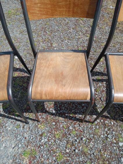 Set of 4 vintage iron chairs