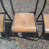 Set of 4 vintage iron chairs