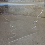 Table basse vintage en plexiglas