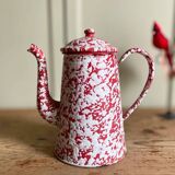 Red enamel coffee pot