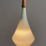 Suspension Holmegaard en verre gris années 1960