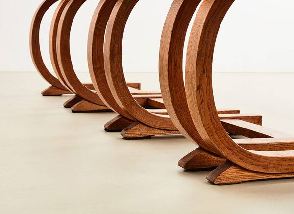 Bas van Pelt, ensemble rare de 6 chaises de salle à manger pour ma maison, 1936