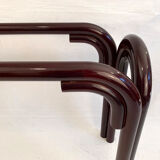 Vintage black/red wood console