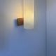 Pair of vintage wall lights, opaline perspex and teak, Doria Leucthen, Germany 1960s