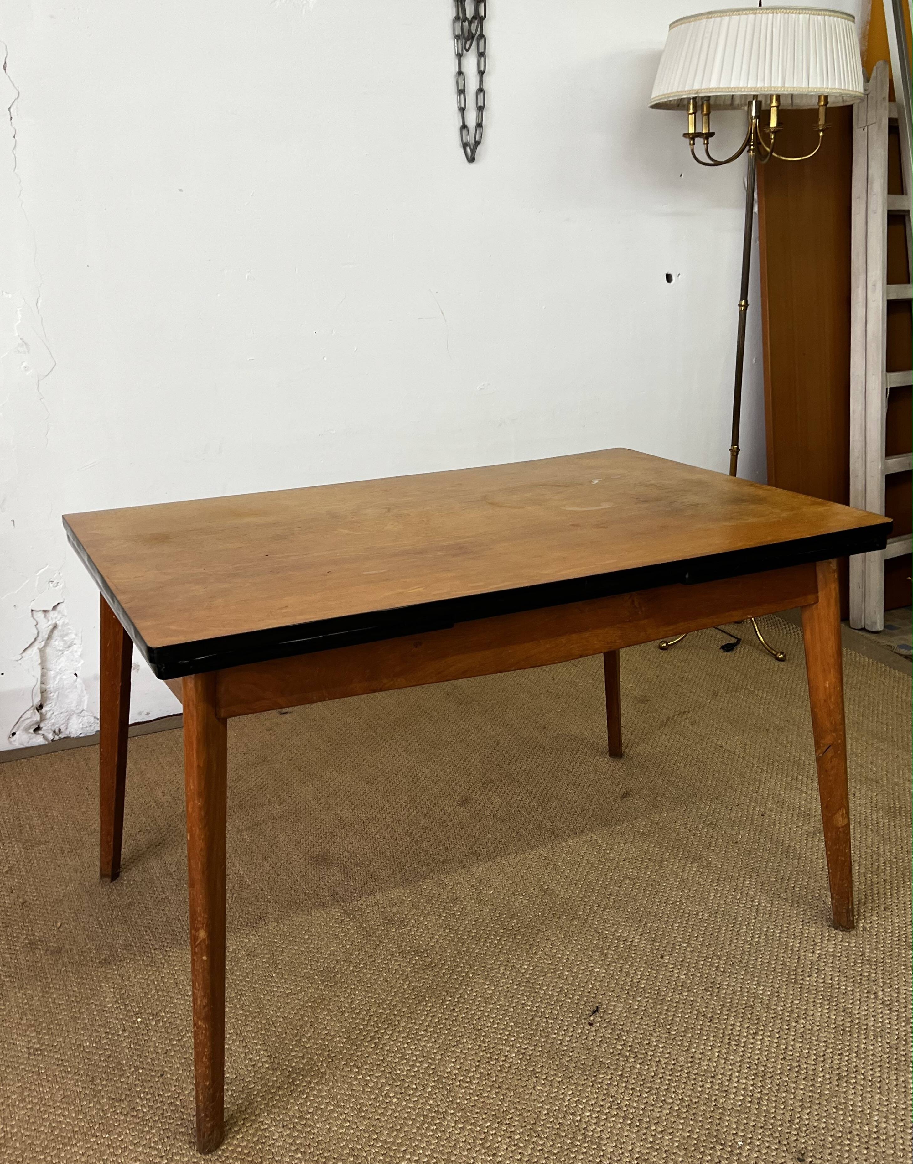 Vintage wooden table with extensions