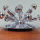 Sputnik ceiling light in chrome metal, Space Age style, 70s