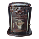 Vintage Godin Art Deco cast iron stove in aubergine enamel.