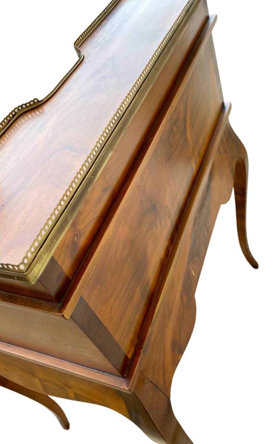 Secrétaire bureau à cylindre de style Louis XV, 6 tiroirs