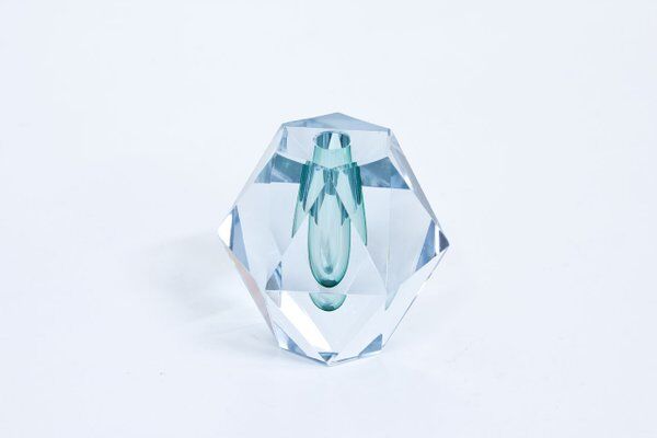 Crystal Vase Cut by Asta Stremberg for Strembergshyttan, Sweden, 1950s