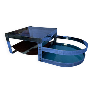 Table basse verre et - acier