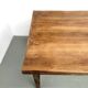 Beech farmhouse table, tapered legs, France, 1970s