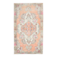 1970s Turkish Oushak Handmade Wool Cotton Orange Area Rug 121x220