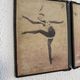 Vintage 1930 triptych mirror barber hairdresser young dancer woman - 19 x
