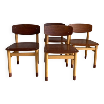 Four low chairs Kvetny and Sonners Stolefabrik Denmark 1960