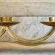 Art Deco brass low chandelier