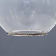Glass and chrome metal ceiling light, 1970s
