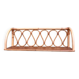 Vintage rattan shelf from the 60s