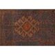 Vintage Turkish Oushak handmade cotton red wool runner 110x370