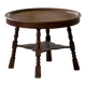 Table d'appoint moderne danoise, style baroque rond en Oak, milieu du 20e siècle