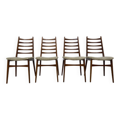 Lot de 4 chaises scandinaves en teck – design danois années 60