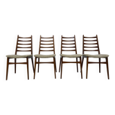 Lot de 4 chaises scandinaves en teck – design danois années 60