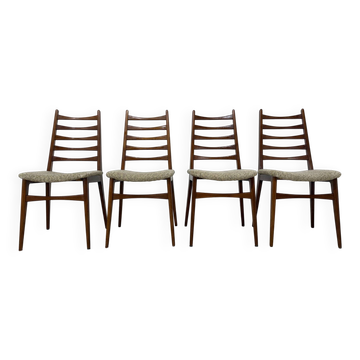 Lot de 4 chaises scandinaves en teck – design danois années 60