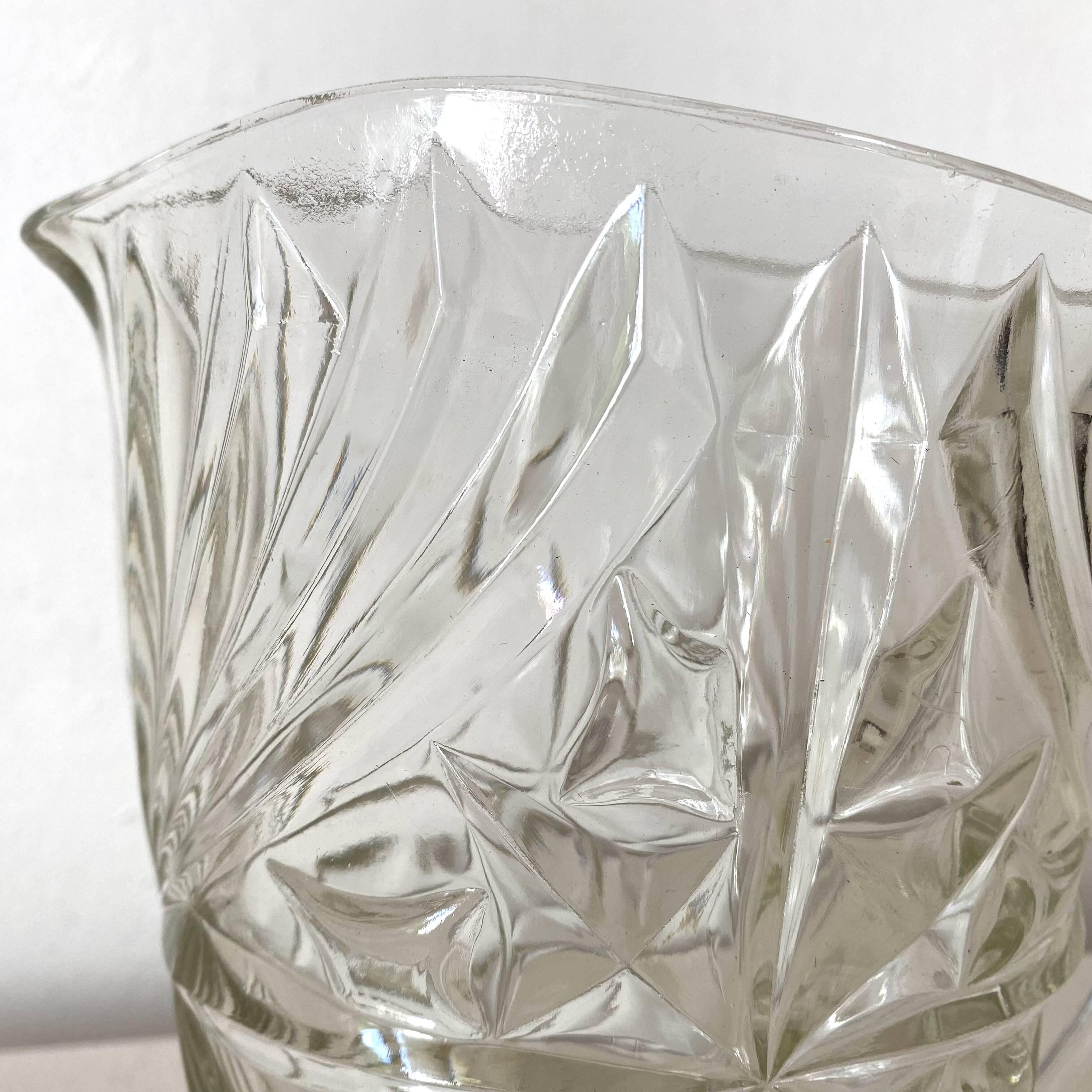 Italy pressed glass pitcher