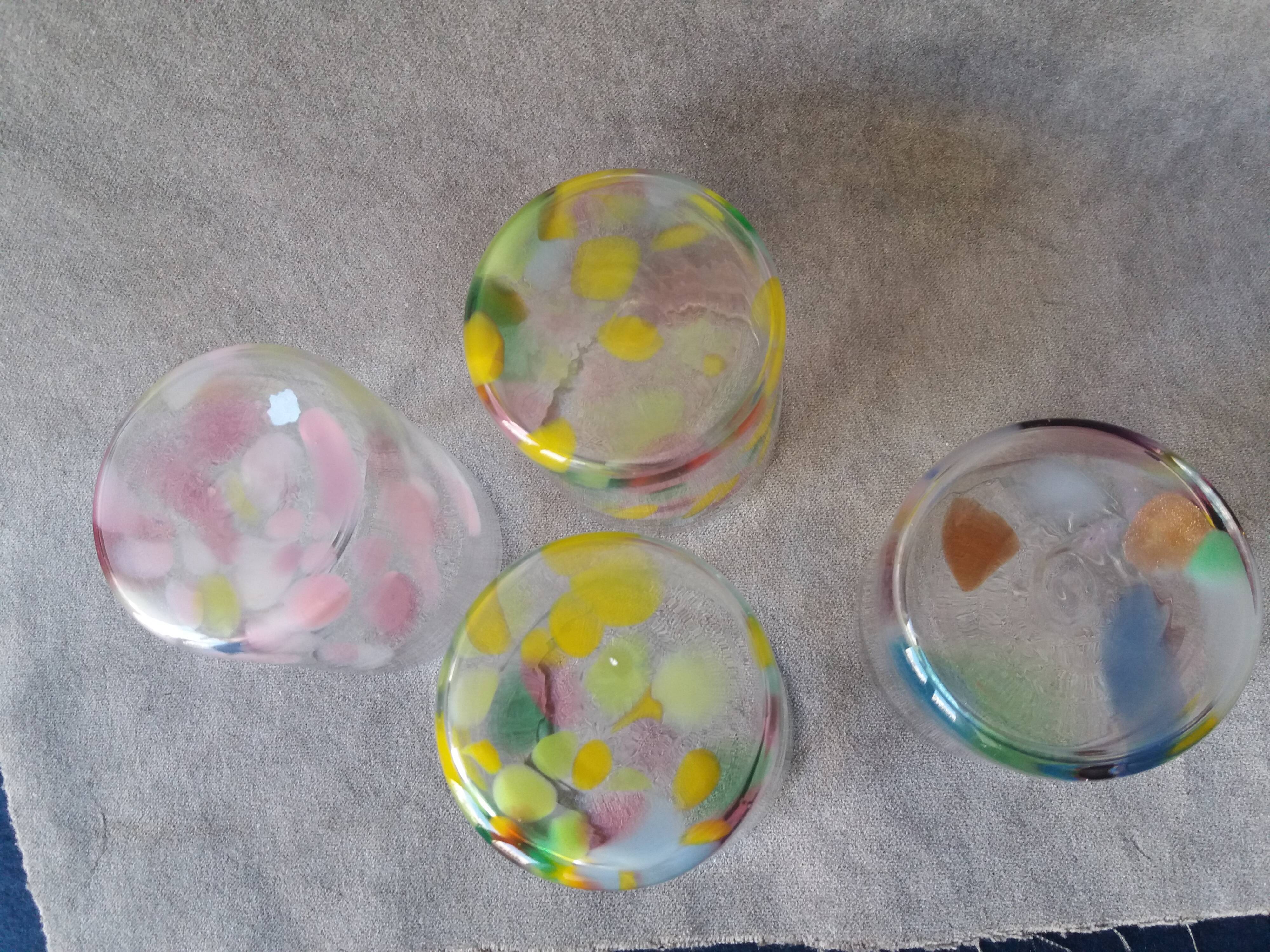 Lot of 4 murano glass cups