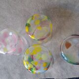 Lot of 4 murano glass cups
