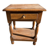 Solid oak bedside table