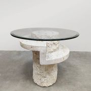 Vintage Mactan stone coffee table Magnussen Ponte 1980