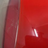 Massive Belgium red plexiglass UFO Space Age pendant light, 1970