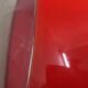Massive Belgium red plexiglass UFO Space Age pendant light, 1970