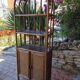 Rattan and canning furniture with vintage shelves