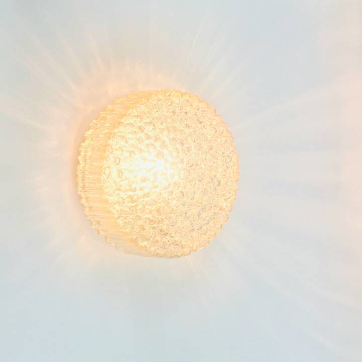 Amber Bubble Glass Wall Light by Helena Tynell for Limburg, Germany, 1970s