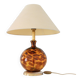 Vintage Art Deco blown glass and porcelain ball lamp (Numbered)