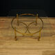 Glass coffee table and gilding Hollywood Regency